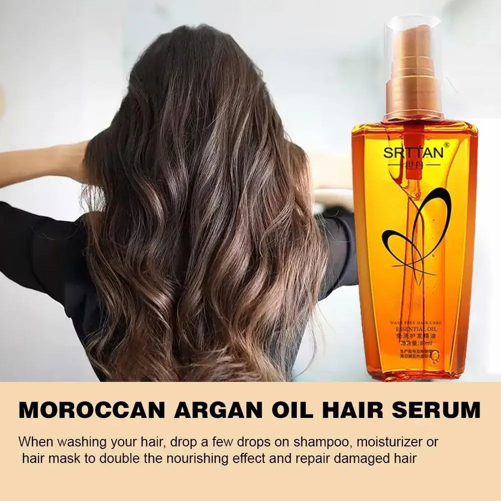 Sérum Capillaire à l'Huile d'Argan du Maroc – Brillance & Réparation