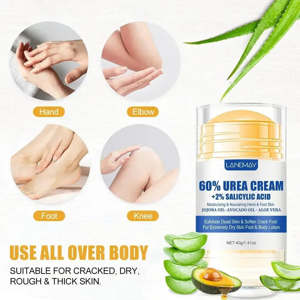 Crème Pieds Ultra-Hydratante 60% Urée & Aloe Vera