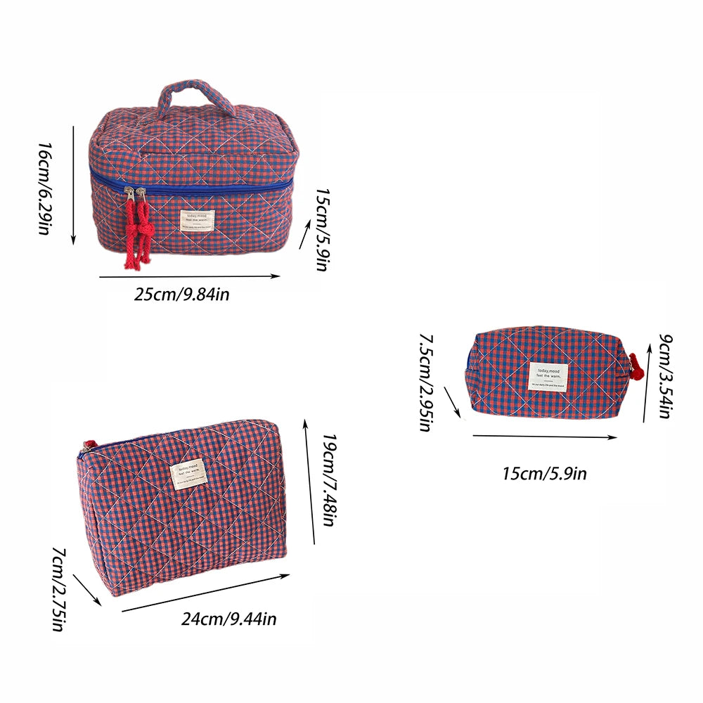 trousses de maquillage matelassées